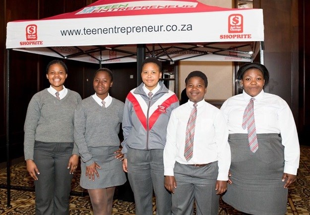 The SA Teen Entrepreneur winning team from Ikamvalethu High School in Langa.