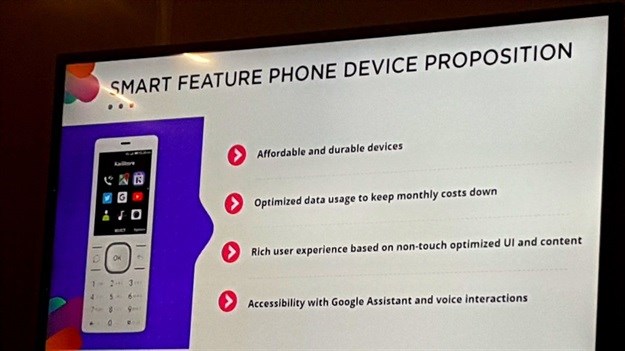 KaiOS' smart feature phone device proposition.