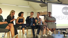 Panel moderator: Annette Muller. Speakers: Larissa Elliott, a freelance art director/creative director, Vicki Buys, the MD Ogilvy Cape Town, Matt Ross, executive creative director for King James Group, Tabitha King head of talent at King James Group and Nondu Petlele, content director for VML (not in the picture).
