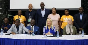 Group photo of the resource personalities at the sports journalists seminar.