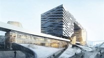 Morphosis designs multi-bridged form building in Sejong City