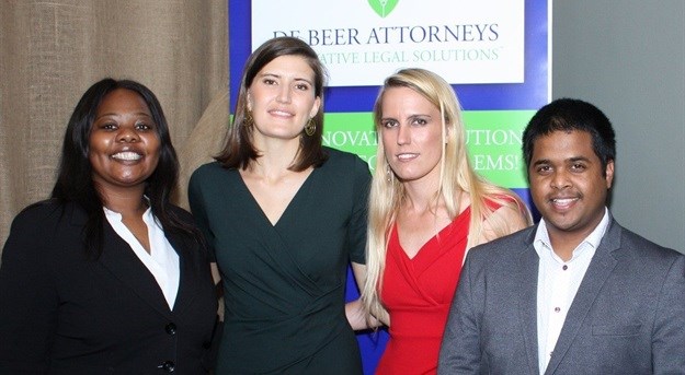 Founding members of CTLPA, left to right: Tafadzwa Zingoni (De Klerk & van Gend Attorneys), Sophie Robertson (De Beer Attorneys), Natalie Macdonald Govender (De Beer Attorneys), and Abduraouph Kamaar (De Beer Attorneys).