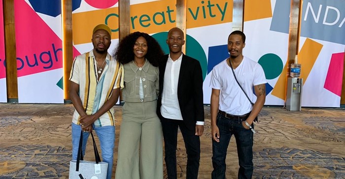 Young creatives from left - Cedric Nzaka, Nandi Dlepu, Morena Sefatsa and Yanga Yaya at the 2019 Design Indaba.
