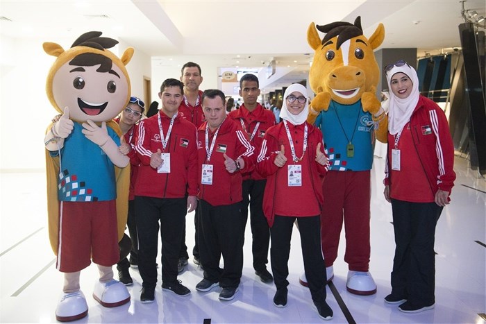 Team Jordan arriving at the Special Olympics MENA Games 2018