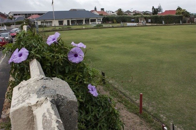 This bowling green near Fish Hoek could accommodate 171 families in social housing, say activists. Photos: Steve Kretzmann