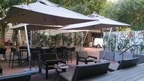 The newly revamped terrace at Mint Restaurant.