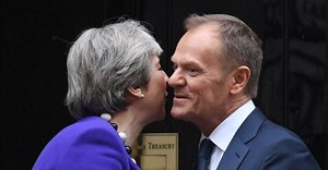 European Council president Donald Tusk visits Downing Street in 2018. EPA