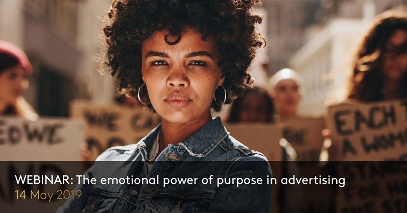 Sign up for our webinar | The emotional power of purpose in advertising - the pitfalls and potential