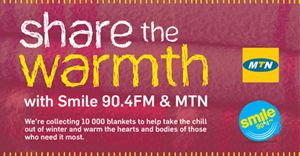 Share the warmth, this winter, with Smile 90.4FM and MTN
