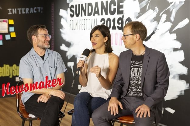 Mike Plante, Kate D'hotman and Damon Berry at the 2019 Sundance Film Festival in London.