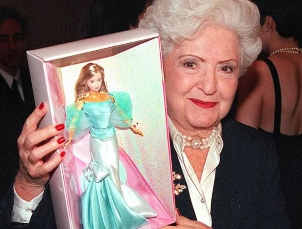 Barbie’s designer, Ruth Handler, at a 40th-anniversary party for the famous doll in New York. Matt Campbell/AFP