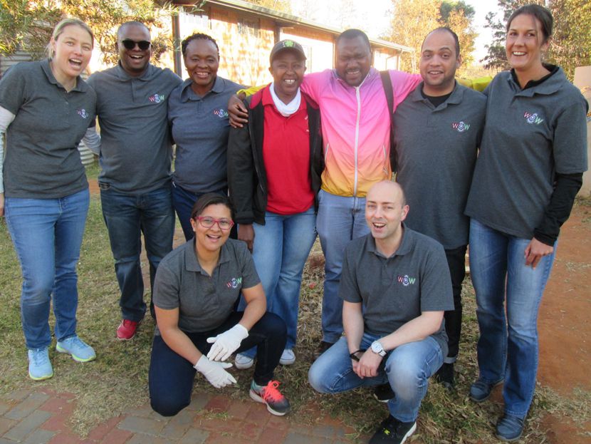 The CLHG team achieved the impossible on Mandela Day, undertaking a refurbishment of the boys’ dormitory at the New Jerusalem Children’s Home in Midrand, Johannesburg. Pictured (from left): Cindy Ferreira, GM City Lodge Hotel Waterfall City; Socrates Koom, GM Road Lodge Southgate; Roslyn Khumalo, GM Town Lodge Roodepoort; Raymond Madibogo (communications and PR) and Nomfanelo Raadt (home manager) from New Jerusalem Children’s Home; Marvin Theron, GM Road Lodge Randburg; Brenda Botha, GM City Lodge Hotel Bryanston; (front, from left) Suzanne de Jager-Cranston, GM Road Lodge Rivonia; and Brendan Luttig, GM City Lodge Hotel Fourways.