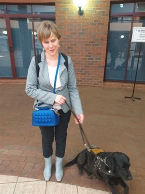 Reinette Taljaard, the first visually impaired student to enrol to the School for Legal Practice (Tuks Law School)
