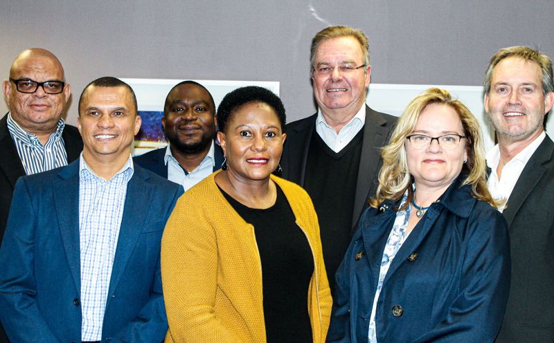 From left to right: Back - Bruce Jooste (Acting Deputy Director General: Corporate Services, Stats SA), Kabelo Serutle (Business Manager: Research Solutions, Enterprises UP), Deon Herbst (CEO, Enterprises UP), Dr Elmar de Wet (Executive Manager: Research Solutions, Enterprises UP); Front - Ashwell Jenneker (Deputy Director General, Stats SA), Martha Mabena (Business Manager: Training Solutions, Enterprises UP), Celia de Klerk (Chief Director: Strategy, Stats SA)