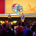Weaving on stage at last year's inaugural Comic Con Africa.