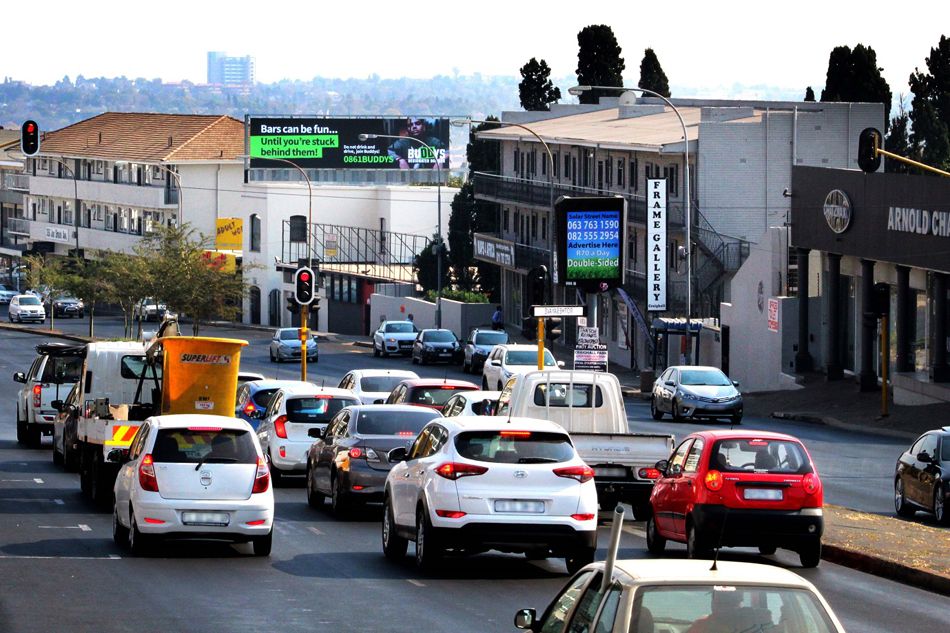 The completed installation of Craighall digital via Jan Smuts Avenue.