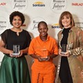 Winners of Fairlady Santam 2019 Women of the Future Awards: Rensha Manuel, Nondumiso Sibaya and Phillipa Geard. Image supplied.