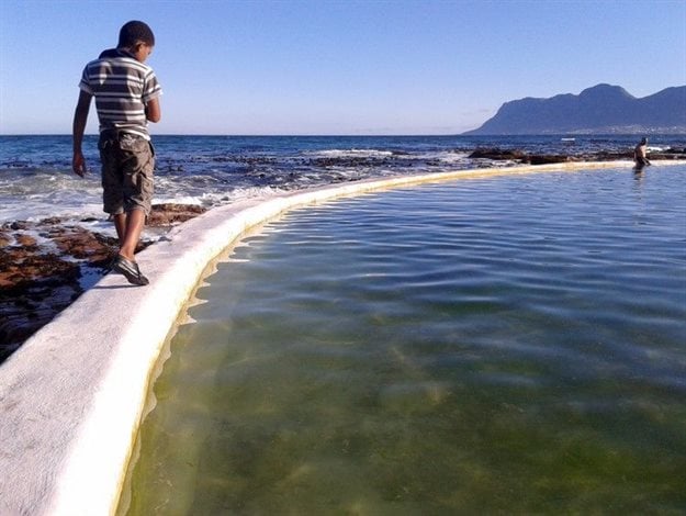 The draft Coastal Bylaw protects public right to access the beach and coastal facilities such as the Dalebrook tidal pool in Kalk Bay pictured here, but it is being criticised for draconian law enforcement authorisations. Photo: Steve Kretzmann