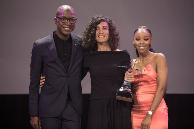 From left to right: Tseliso Rangaka, Loeries Chairperson; Sne Njapha, Senior Assistant Brand Manager for Dove Masterbrand and Skin Cleanse in South Africa; Sarah Berro, Executive Arabic Creative Copywriter at Impact BBDO, Dubai