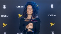 Sarah Berro backstage at the 2019 Loeries in Durban, South Africa. Image credit: Julian Carelsen/2019 Loerie Awards.
