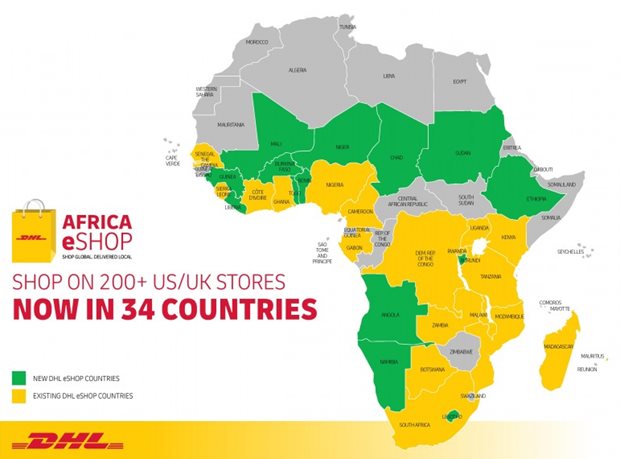 DHL Africa eShop platform rolled out to 34 additional countries