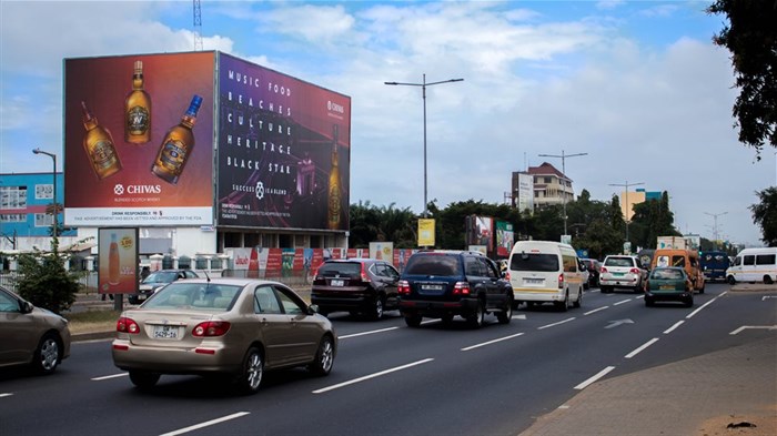 Pernod Ricard unveils massive Chivas Regal building wrap in Accra