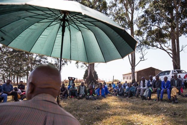 At a community meeting in Mantlaneni, local cannabis farmers voice concerns about legalisation and falling demand. Photos by Ashraf Hendricks.