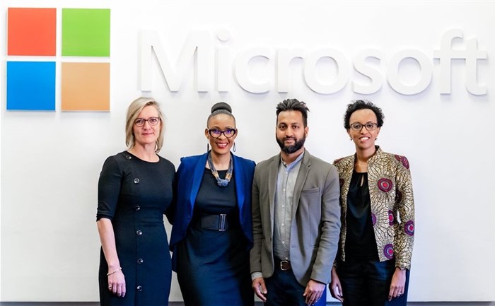 L to R: Louise Allen, VP Client Success at Broadreach Consulting; Lillian Barnard, MD Microsoft SA; Priaash Ramadeen, co-founder of The Awareness Company and Amrote Abdella - Microsoft 4Afrika’s Regional Director