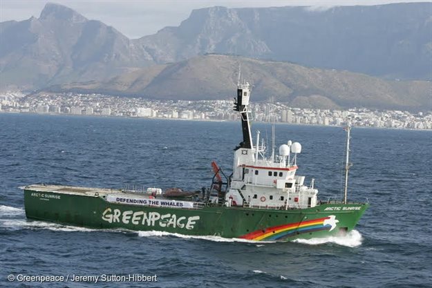 The Arctic Sunrise to dock at the V&A Waterfront
