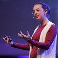 Rachel Sibley delivering this presentation at the SingularityU South Africa 2019 Summit. Image supplied.