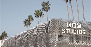 Recyclable pavilion designed for BBC Studios in Cannes