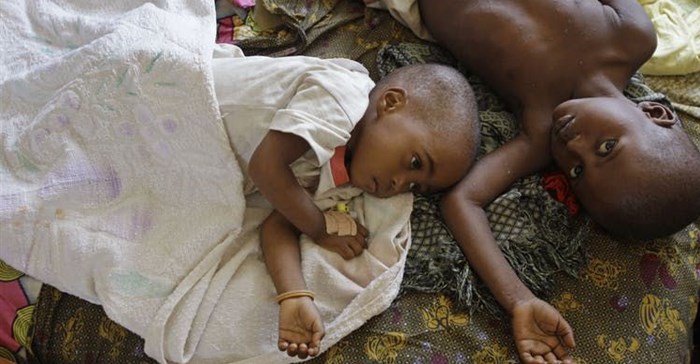 Millions of young children get malaria. These two got it in 2010.<p>AP Photo/Schalk van Zuydam