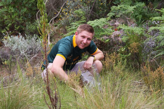 Brian du Preez, a PhD student in botany at the University of Cape Town.