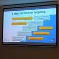 Dr Carl Driesener, senior marketing scientist at the Ehrenberg-Bass Institute (EBI) of marketing science in Australia explaining the 5 steps to becoming a smarter target marketer at Spark Media's recent event.