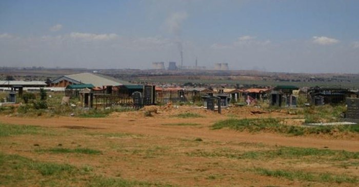 A cemetery in Phola, a black residential area near Witbank, to which some graves were relocated to make way for coal mining. Supplied
