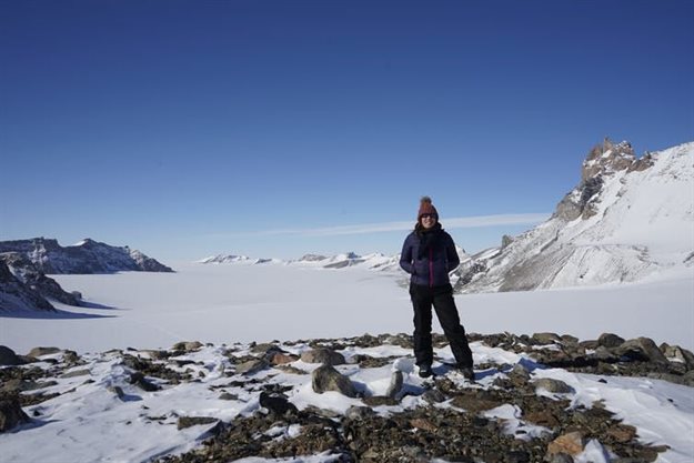 The author overlooks Ketlers Glacier in eastern Antarctica. Kate Winter/International Polar Foundation, Author provided