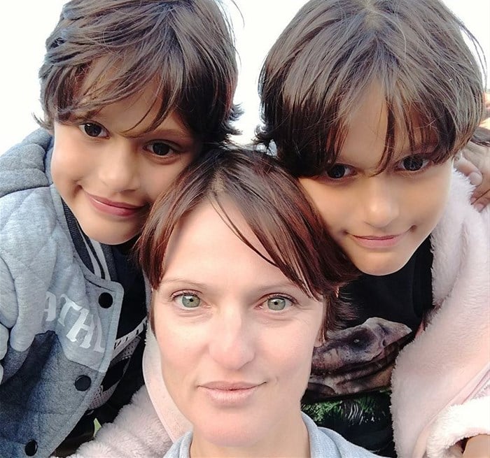 Lyneve Pieterse with her twin boys