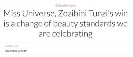 How the media is reacting to Zozibini Tunzi [analysis]