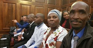 From right, James, Rosina and Lucas Komape attended the Supreme Court of Appeal hearing earlier this year. Archive photo: Ciaran Ryan