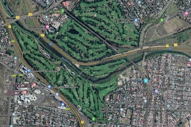 The City of Cape Town plans to renew the Rondebosch Golf Club’s lease for another 10 years. Image from Google Maps