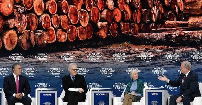 A session at Davos highlighted the consequences of capitalism. Fabrice Coffrini/AFP via Getty Images