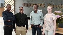 Oscar Molekoa, Qayiya Kobese, Mpilo Sicwebu and Jacinda van Schoor recently completed their studies on Shoprite bursaries and are now working at the Group's head office.