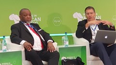 Minerals Minister, Gwede Mantashe in conversation with Errol Smart, CEO, Orion Minerals