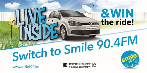 Live Inside and Win the Ride with Smile 90.4FM and McCarthy Volkswagen Parow