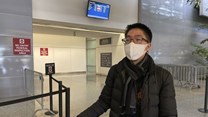 Bill Chen at San Francisco International Airport after arriving on a flight from Shanghai. Chen said his temperature was screened at the Shanghai airport before he departed.
AP Photo/Terry Chea