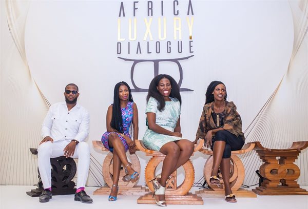 Left to right: Fred Deegbe, Heel the World; Viola Labi, Versace Collection; Muhammida El Muhajir, WaxPrint Media; Jewel Arthur, cre8Africa