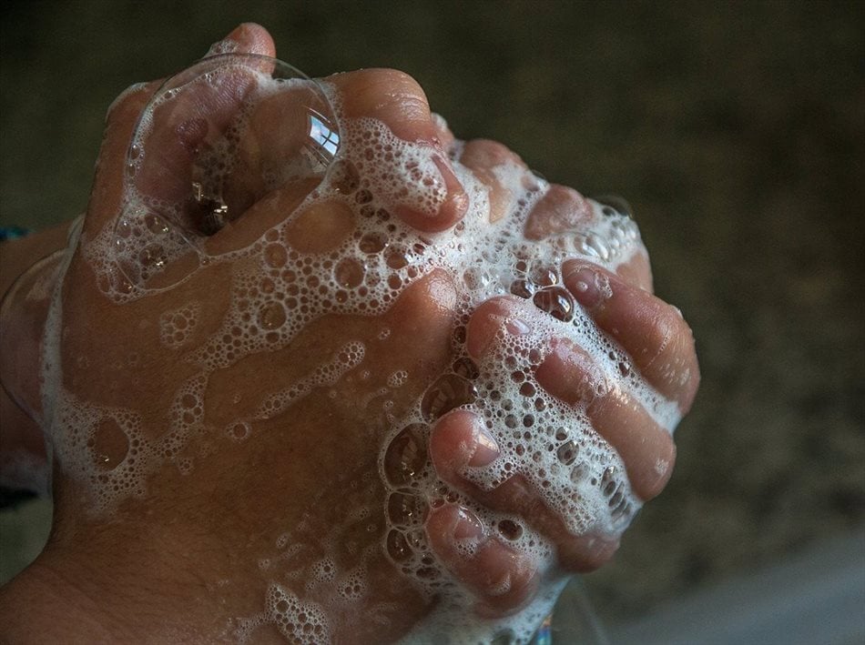 Hand washing - stock image from Pixabay