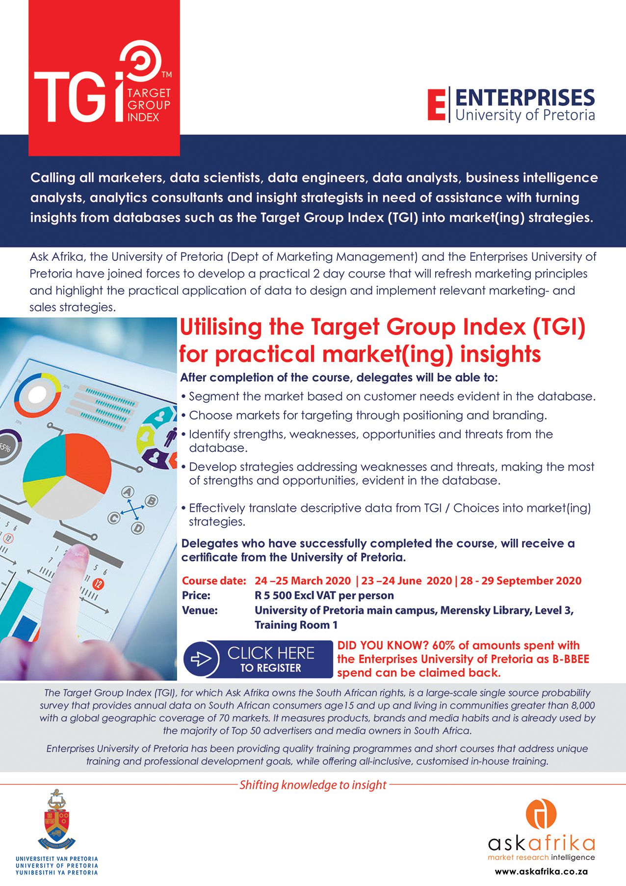 The Target Group Index (TGI) data set - Empowering students and business leaders of tomorrow alongside the University of Pretoria