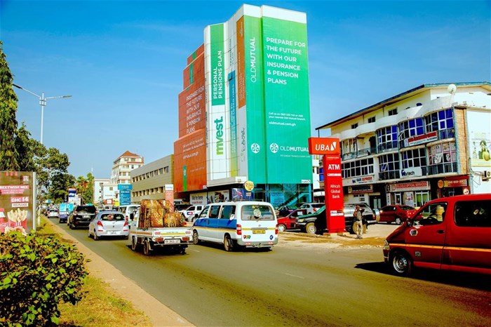 Old Mutual creates impact in Ghana with huge building wrap in Accra
