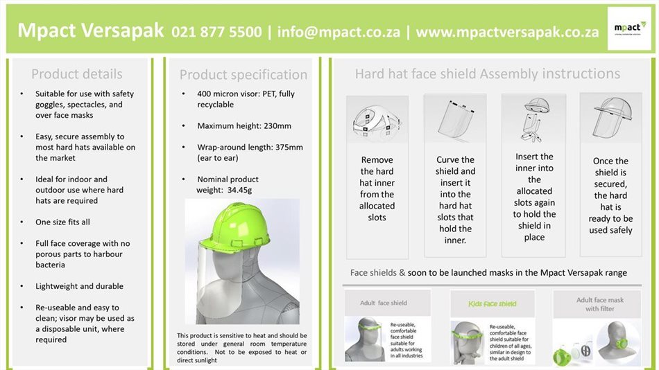 The Mpact hard hat face shield: protecting your workforce